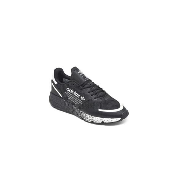 EUC Adidas big boys ZX 1K Boost spotlight casual black‎ white sneakers sz 6.5 main image 7